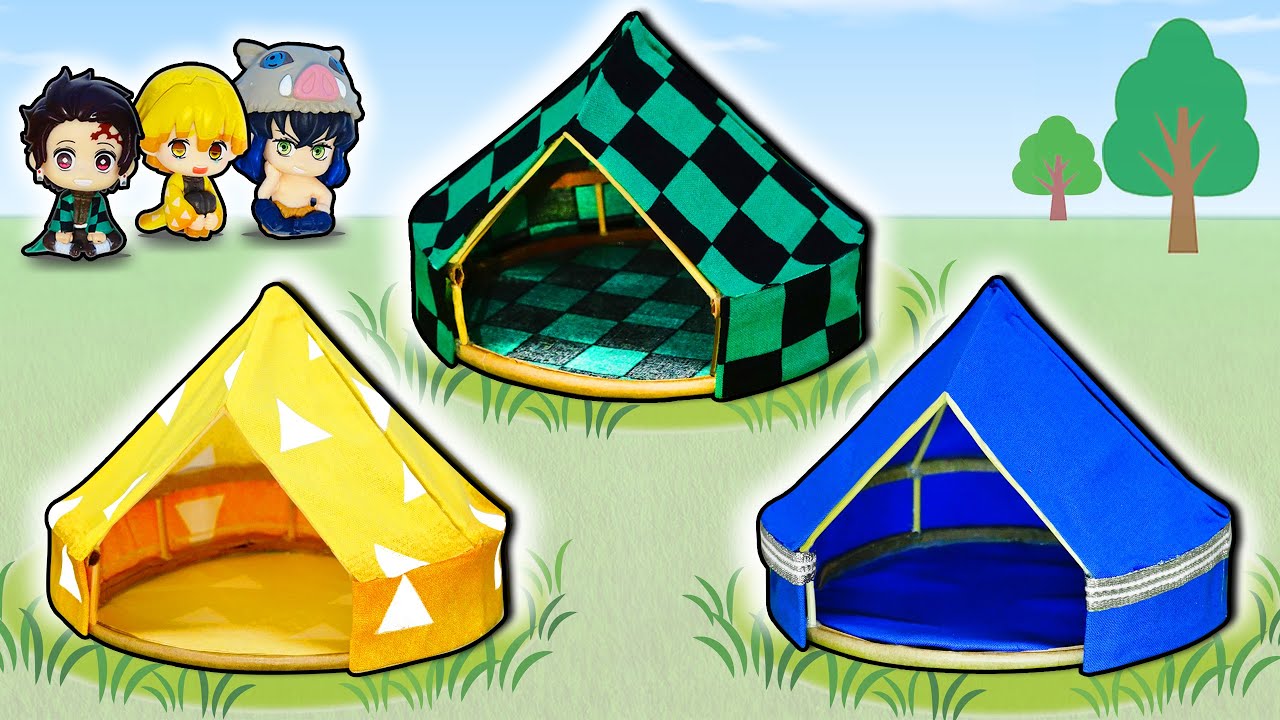 Demon Slayer] Licca-chan❤️ DIY miniature tents featuring Tanjiro