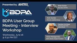 BDPA ATLANTA - Interviewing Workshop