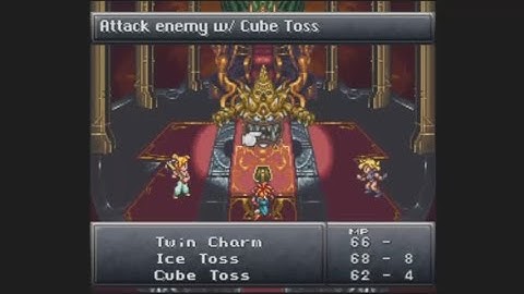 Chrono Trigger (SNES) - Zeal Palace (12000 BC) - Golem boss battle (easy way to win)