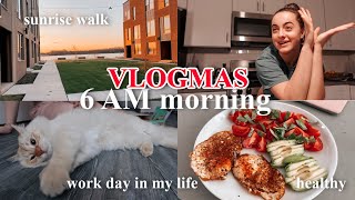 6 AM morning vlog | healthy and productive work day in my life