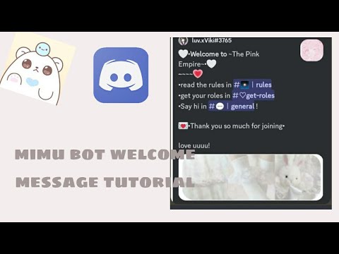 Mimu bot welcome message tutorial! ||Luvxviki|| ♡♡#discord #mimubot # ...