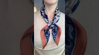 The Parisian Knot Sophisticated Silk Scarf Tutorial #shorts #fashion #scarf