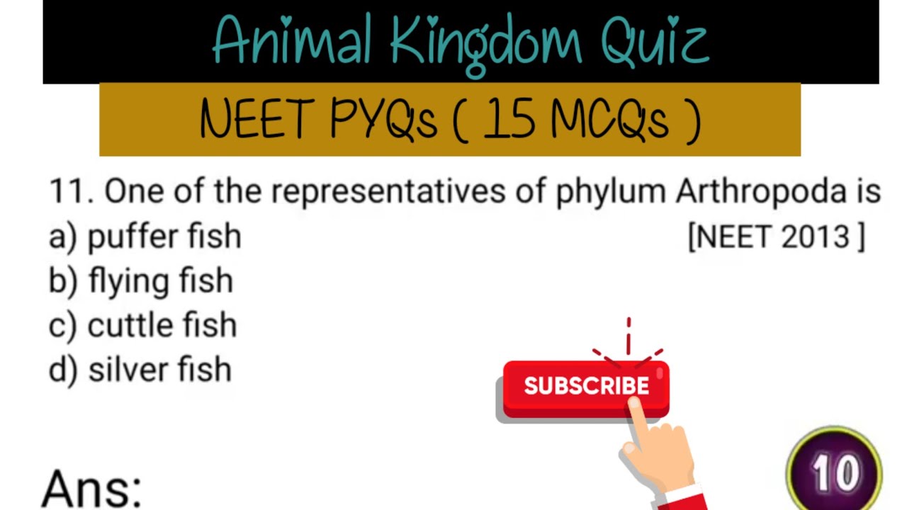 Animal kingdom class 11 chapter 4 neet MCQs quiz | neet important ...
