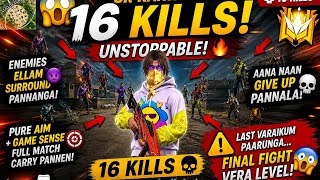 😱 16 KILLS in BR Rank… UNSTOPPABLE Gameplay! 🔥