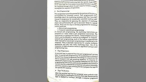 ME/MA 304 Unit-2.7 Numerical Control Procedure by Vivek Saxena