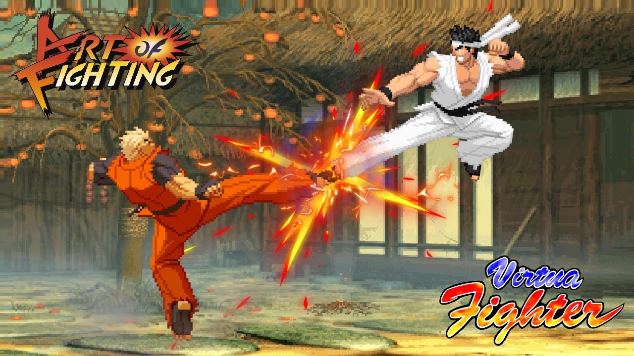 Ryo Sakazaki vs Akira Yuki l Art of Fighting X Virtua Fighter l SEGA X ...