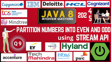 Java 8 Stream API Interview Questions: Partition Numbers into Even and Odd  from List using Java 8