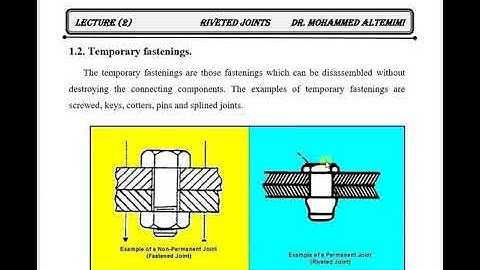 Machine Design\Lecture 2\ Riveted Joint\  Part  1