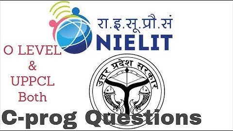 NIELIT O level c programming Objective/M3-R4 for UPPCL RO ARO computer questions with complete solut
