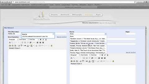 How To Use the Notecards and Outlines in NoodleTools