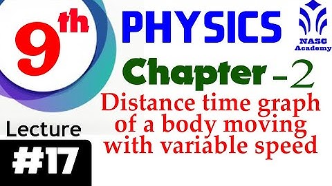 Distance time graph  of a Body moving with variable speed | Chapter # 2 | Physics Class 9th | Lec#17