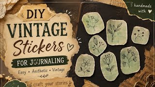 DIY Vintage Stickers for Journaling Aesthetic Part 1