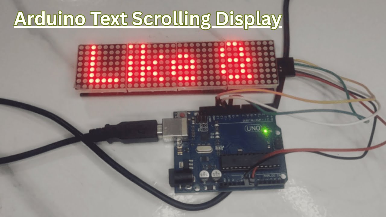 Arduino Text Scrolling Display | MAX7219 Dot Matrix Module 4 in 1 ...