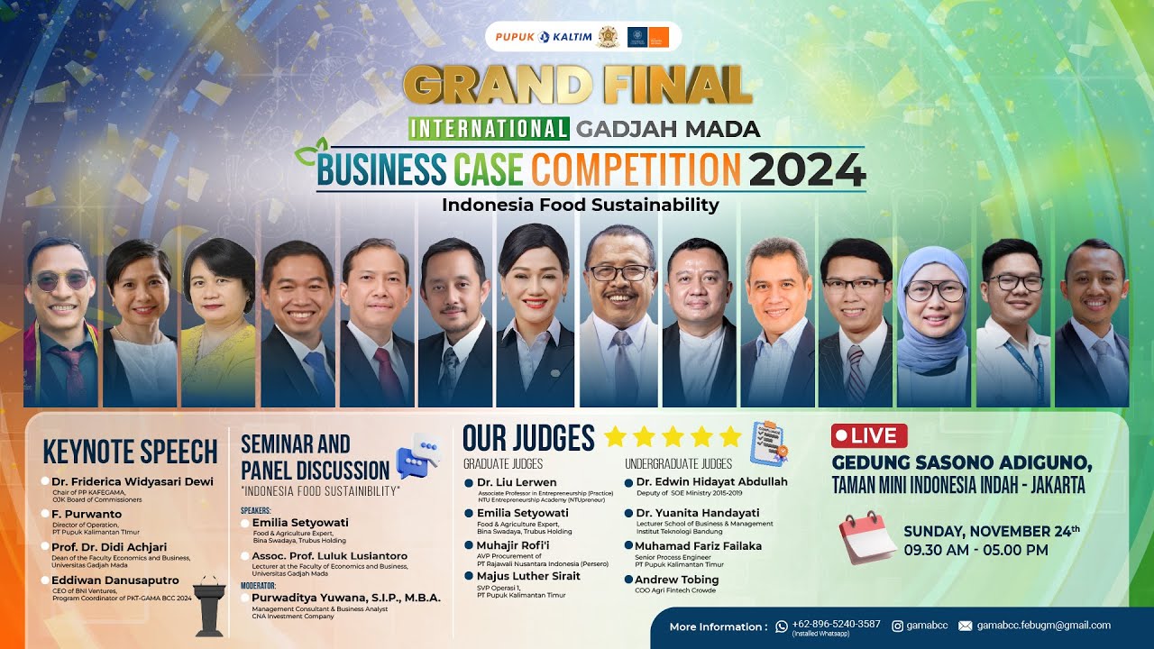 GRAND FINAL INTERNATIONAL GADJAH MADA BUSINESS CASE COMPETITION 2024 Indonesia Food Sustainability