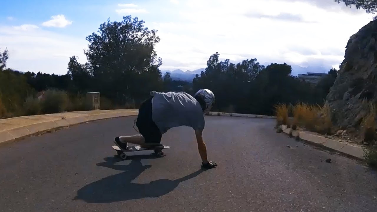 Calum Yardley smashing a local gem on a slalom board