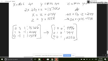 Section 4.4 Part 4 - Solving Linear Systems in Three Variables