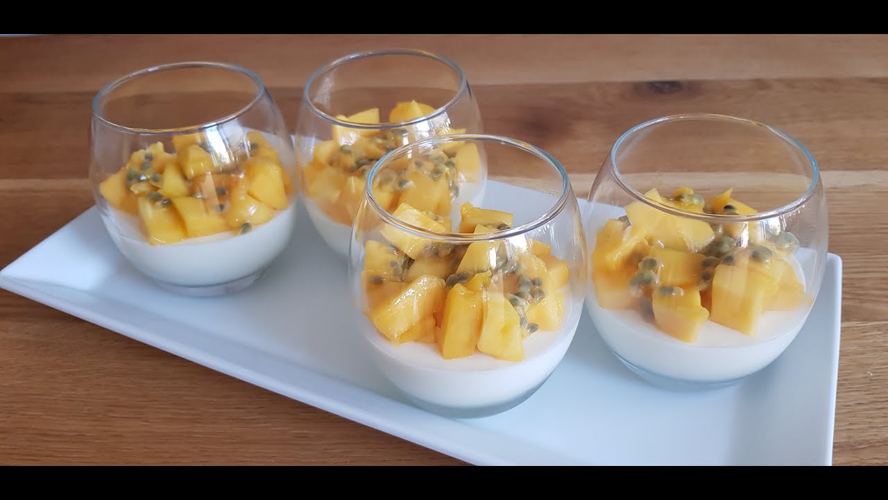 Mango and Passionfruit Yoghurt Panna Cotta YouTube