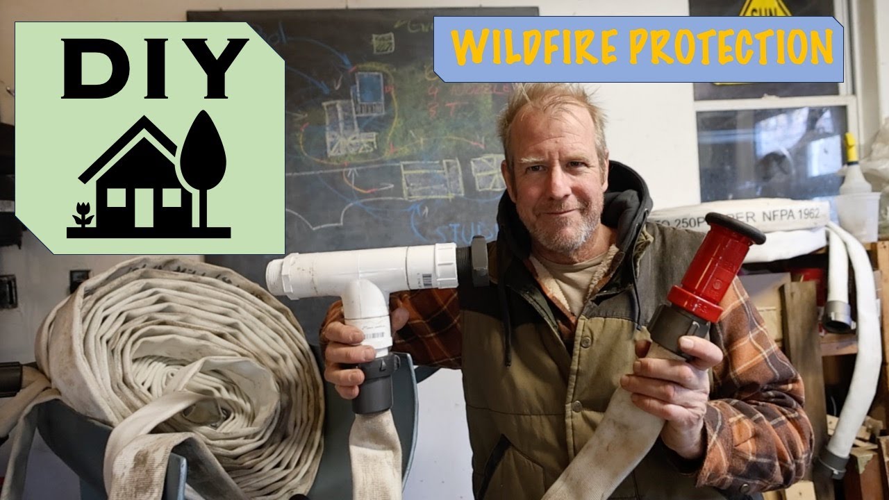 Как сделать защиту от лесных пожаров своими руками, используя бассейн, насос и шланги.