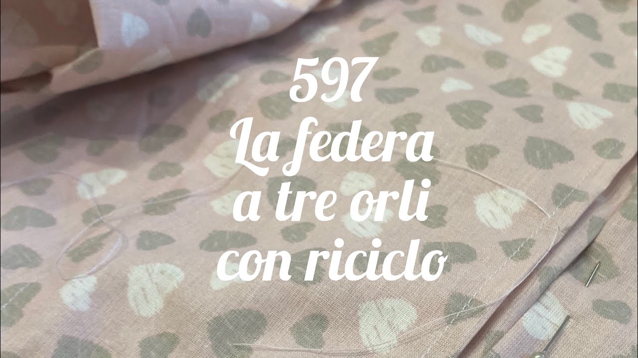 Come fare la federa a tre orli con riciclo