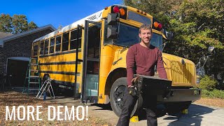 How to remove a school bus heater | Lessons Learned | Acrovan Adventures | Bus Build 2