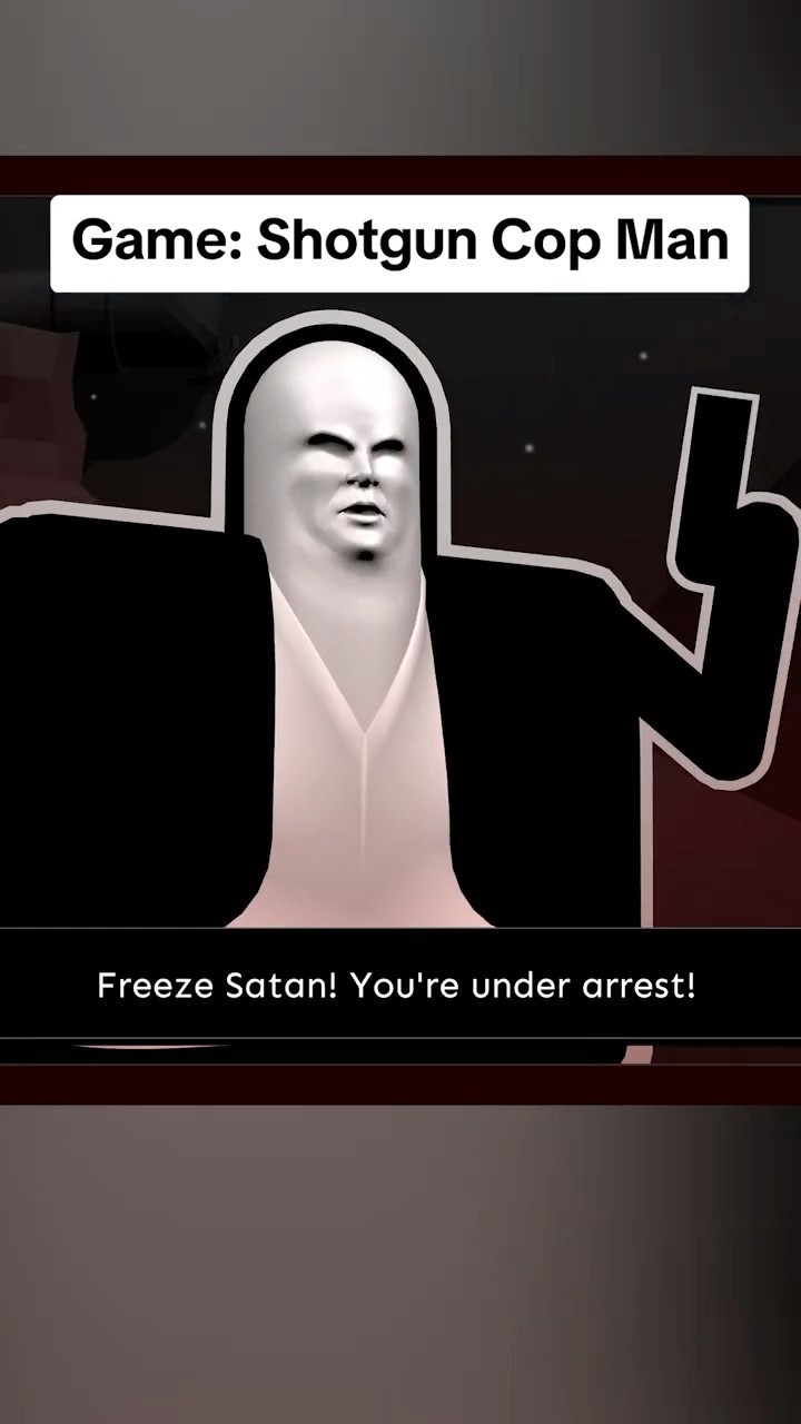 You can arrest Satan in the new game Shotgun Cop Man! #shotguncopman #videogame #nintendo #pc #steam