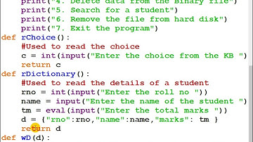 008)  Part 1 of 3: Modify Delete Search, Binary File, Menu Driven Program