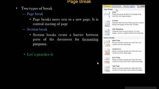 Lesson - 10 | Page Breaks In Word | Part - 1 | Advanced Word Processing