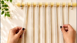 Macrame - Simple Macrame Wall Hanging - DIY Easy Macrame Pattern Design Tutorial 