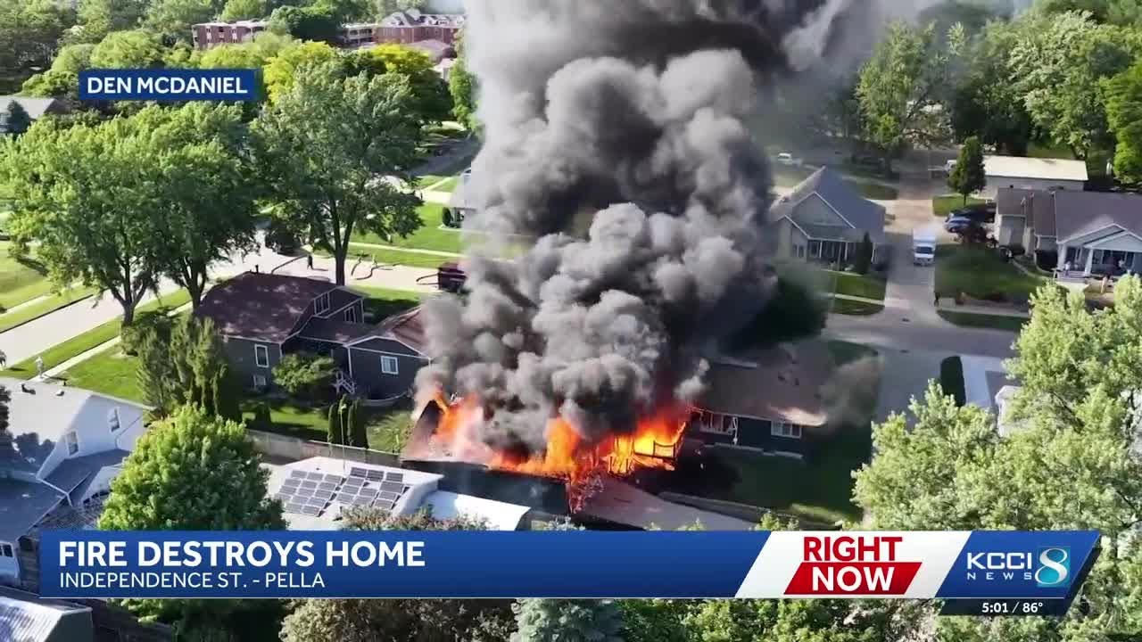 Pella community rallies after couple loses home in fire - YouTube