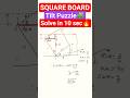 A square board side 10 centimeters standing vertically is tilted to left so that the bottom