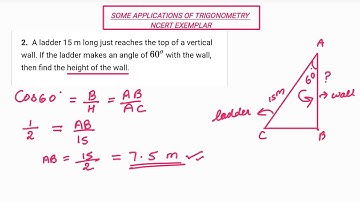 Some Applications of Trigonometry || NCERT EXEMPLAR