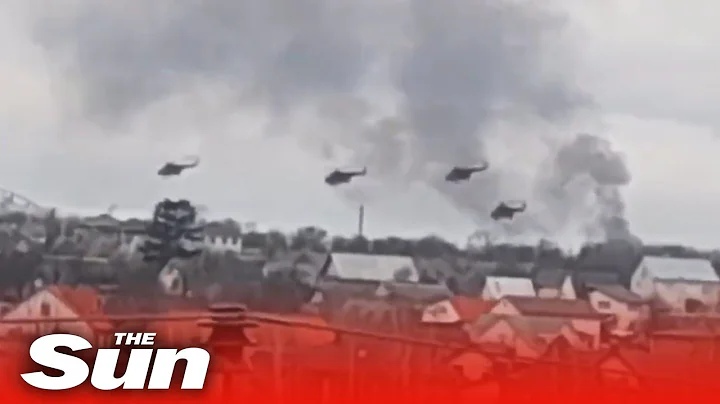 Swarm of Russian helicopter gunships blitzing Ukraine airport as Putin launches invasion - DayDayNews