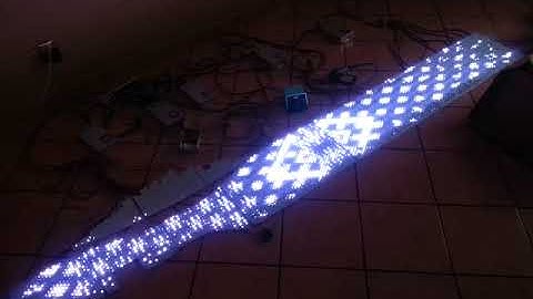 PIC32MZ 3600 RGB WS2812B LEDs at 15FPS (demo 7)