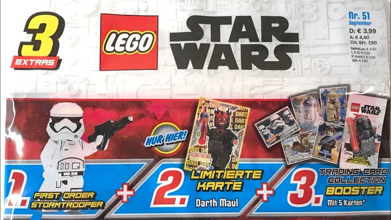 Lego Star Wars Serie 2 Limitierte Karten Lego Star Wars Magazin Nr 51 mit Serie 2 Limitierte Karte LE 3 - YouTube