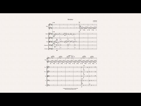 Birthday for Piano and Orchestra - Full Score - Joe Hisaishi