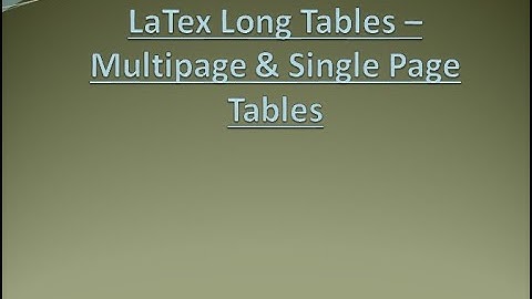 Latex Tables Basic-How to create long Tables in Latex-18