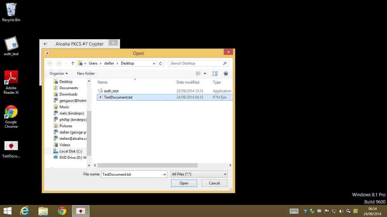Aloaha PKCS #7 Crypter with Smart Card - YouTube