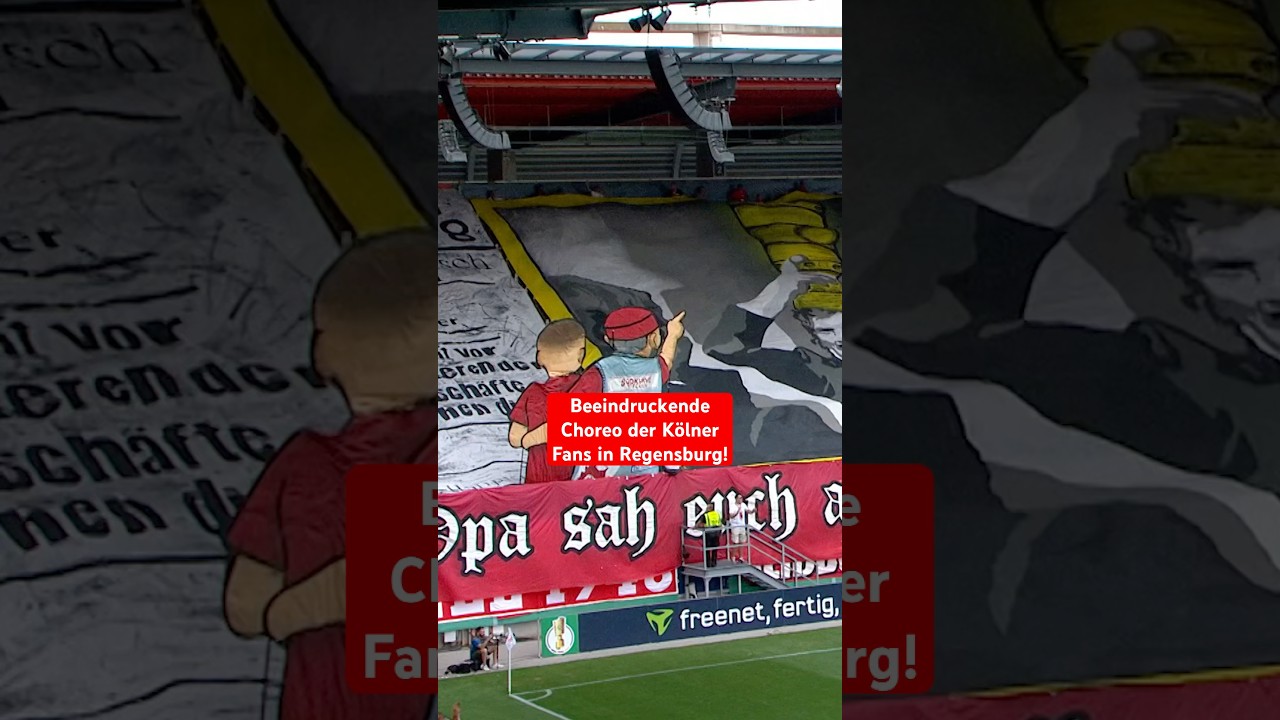 Wahnsinns Auswärts-Choreo der Fans vom 1. FC Köln im DFB-Pokal! 🏆🖼️