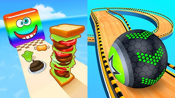 Help me tricky puzzle: Sandwich Run vs Twerk : Going Ball | All Levels | Satisfying ASMR Gameplay