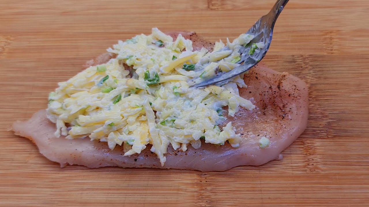 Hähnchenfilet mit Füllung, einfach im Ofen backen - Schnelles Hähnchenfilet Rezept