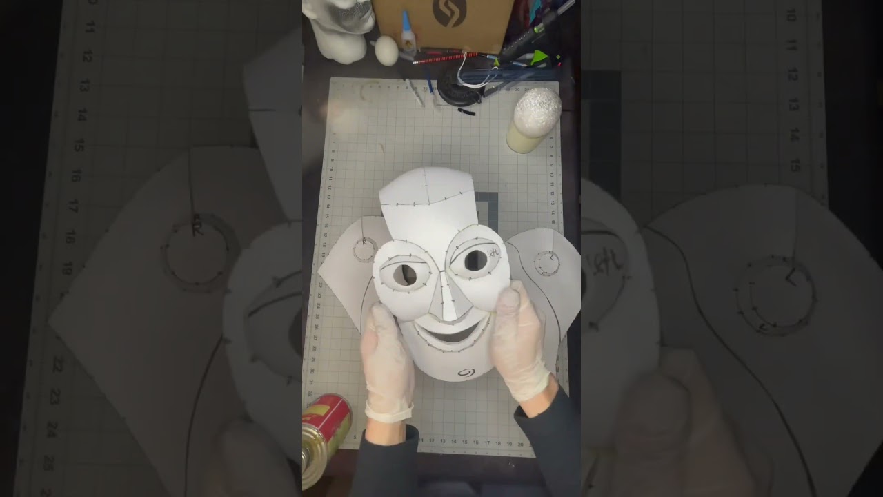 Buzz lightyear mask DIY #buzzlightyear #evafoam #foamcrafts #foamsmith #cosplaydiy #costumemaking