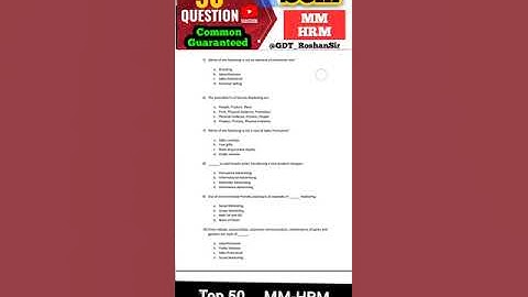 HRM TOP 50 || 2nd Semester