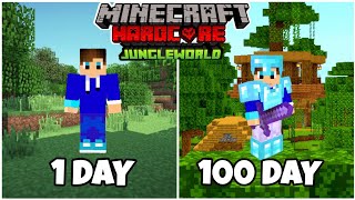 I SURVIVED 100 DAYS IN JUNGLE ONLY WORLD IN MINECRAFT HARDCORE (HINDI)