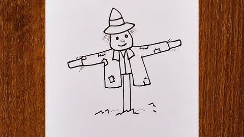 How To Draw A Scarecrow step by step
