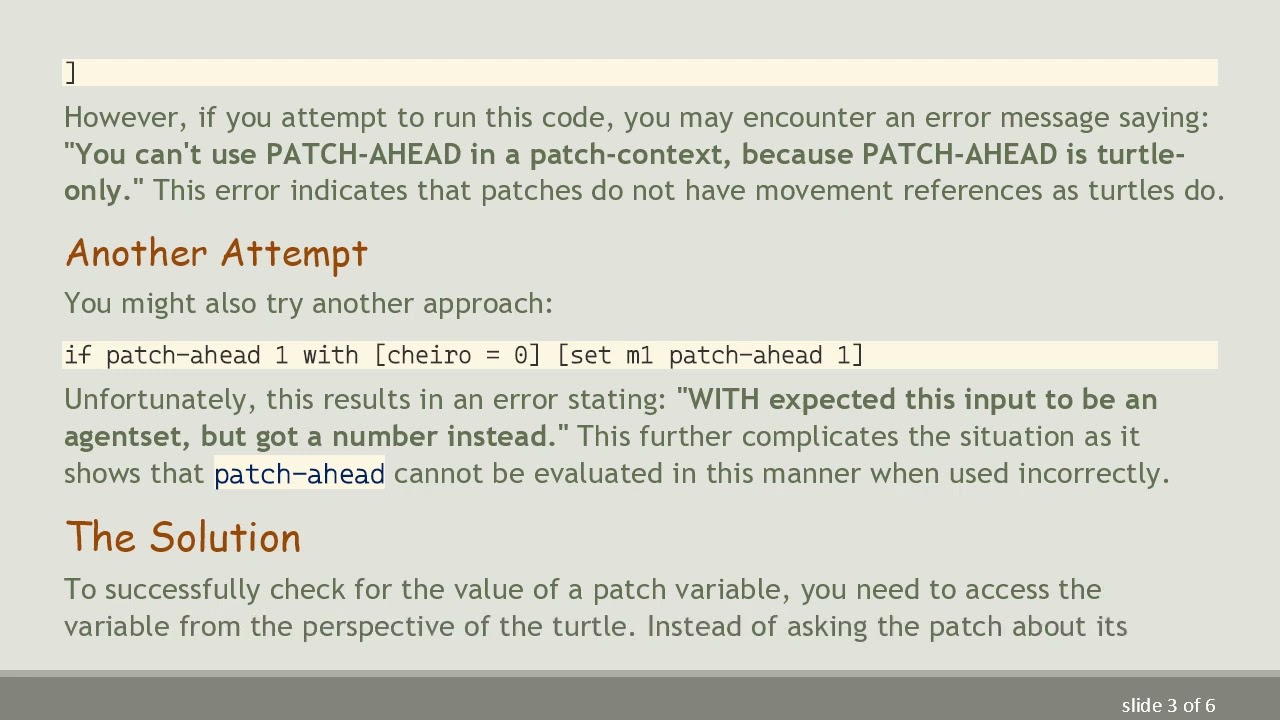 How to Check cheiro Values in NetLogo Patches Efficiently