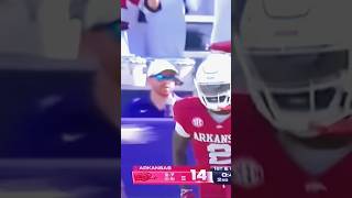 Arkansas Razorbacks WR Courtney Crutchfield Makes 1st Catch As Hog Vs LSU #college #football #sec