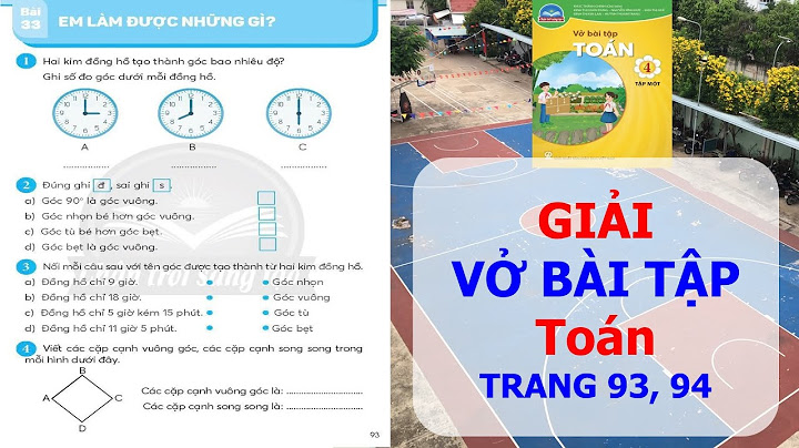 Giải vở bài tập toán lớp 4 trang 93 năm 2024