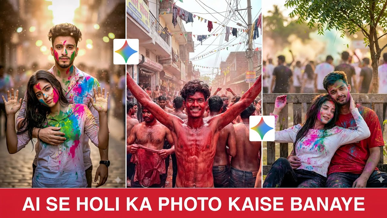 Happy holi ai photo editing prompts | Ai se holi ka photo kaise banaye | Holi photo editing prompts