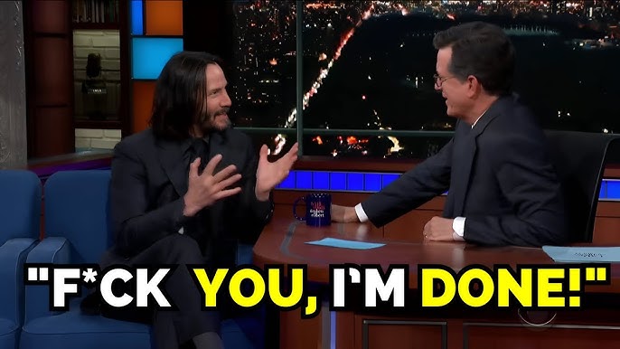 Keanu Reeves Kicked Off Stephen Colbert's Show After Heated Clash - YouTube