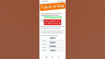 FREE Microsoft Exam Practice test - PL-300 Power BI Data Analyst #powerbi #PL300 #quiz #top #shorts